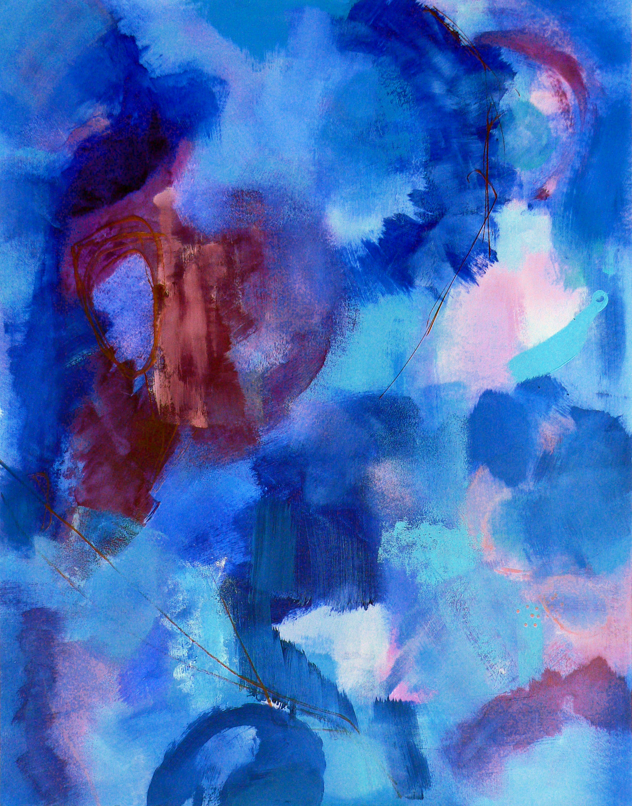 Everything for a reason original abstract painting