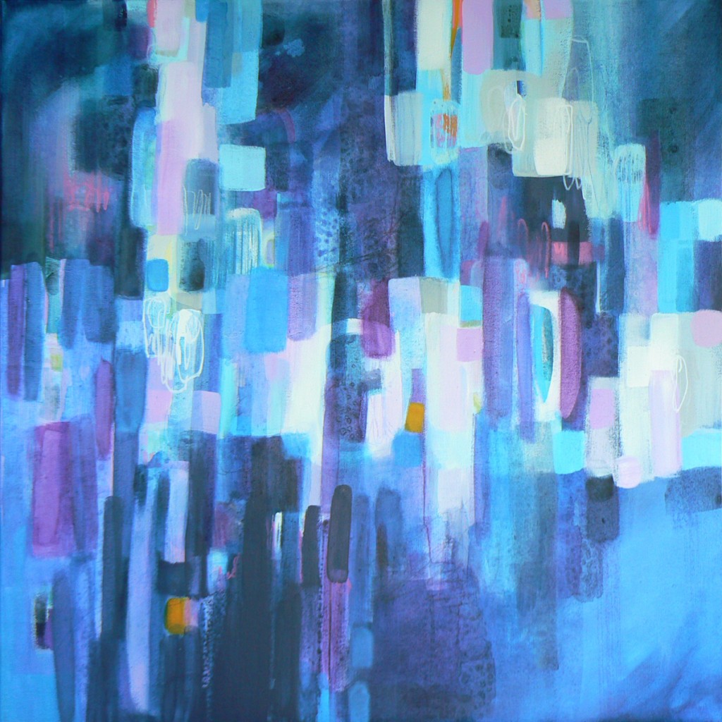 Urban blue, 2016 Acrylic painting by Carolynne Coulson