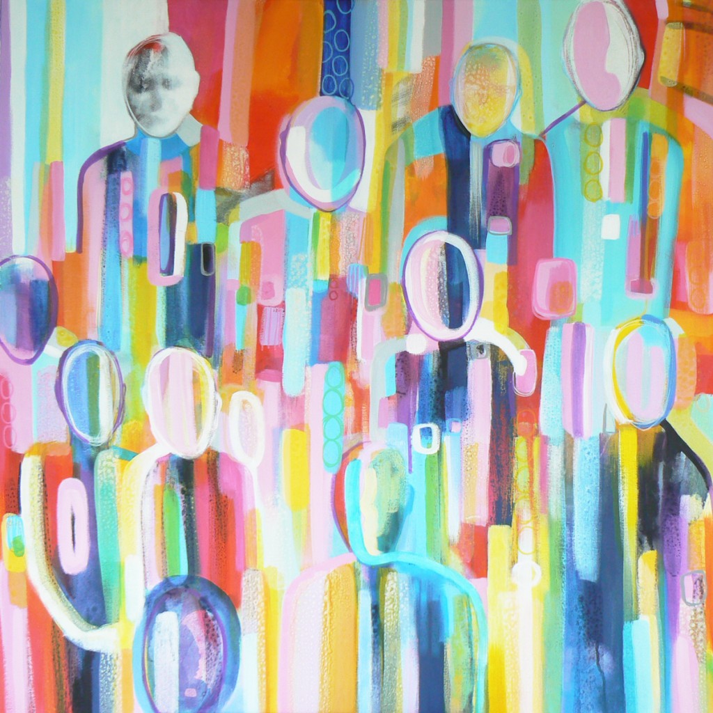 In the crowd (2016) Acrylic painting by Carolynne Coulson