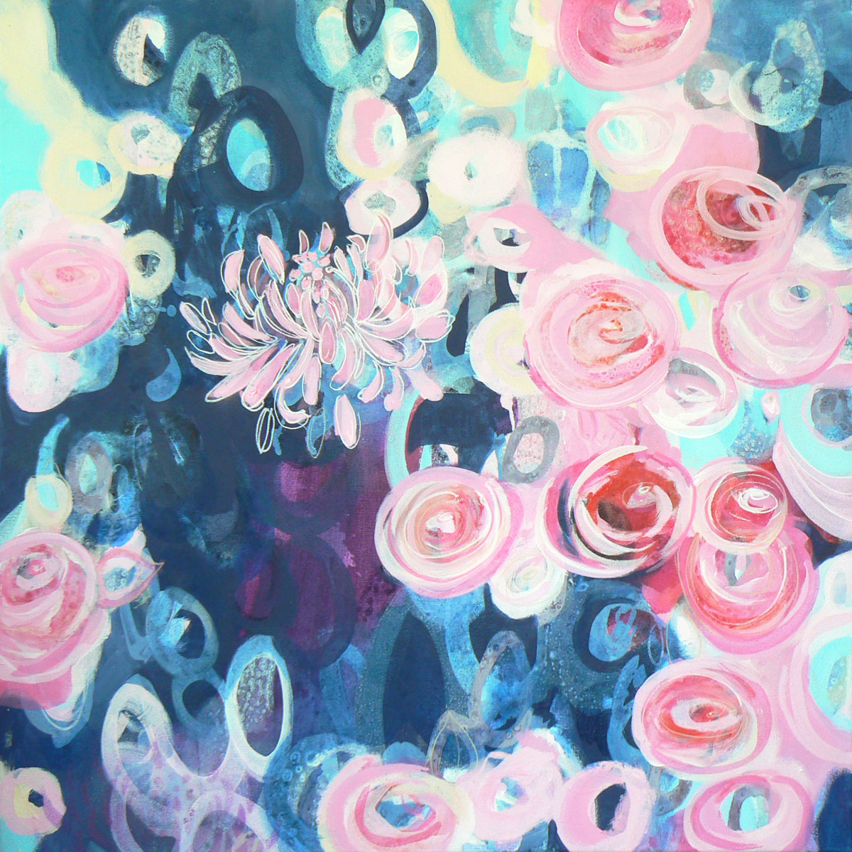 Abstract Garden (2016) Acrylic painting by Carolynne Coulson
