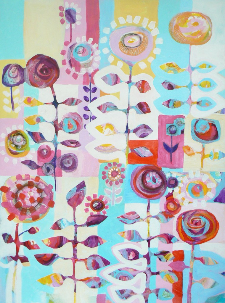 Patchwork garden #2 (2016) Acrylic painting by Carolynne Coulson